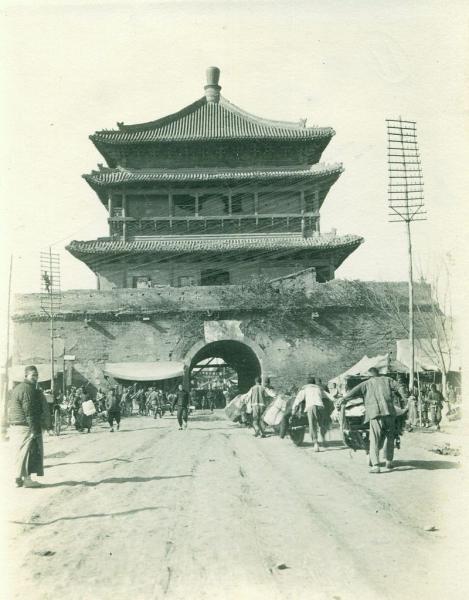 Old Photo of Bell Tower in Xian
