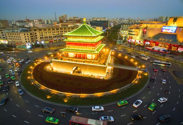 Bell Tower in Xian at night