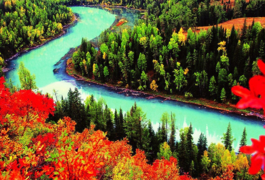 Xinjiang  Kanas Lake Autumn View