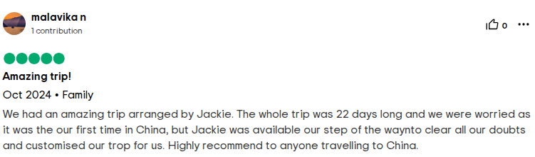 china family tour review