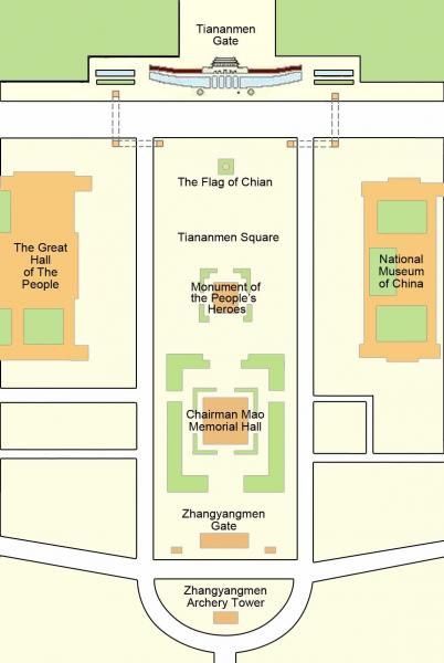 Beijing Tiananmen Square Map